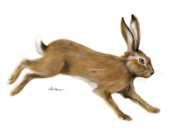 Wild Hare - Greeting Card - Woodland Animal Card - With Envelope