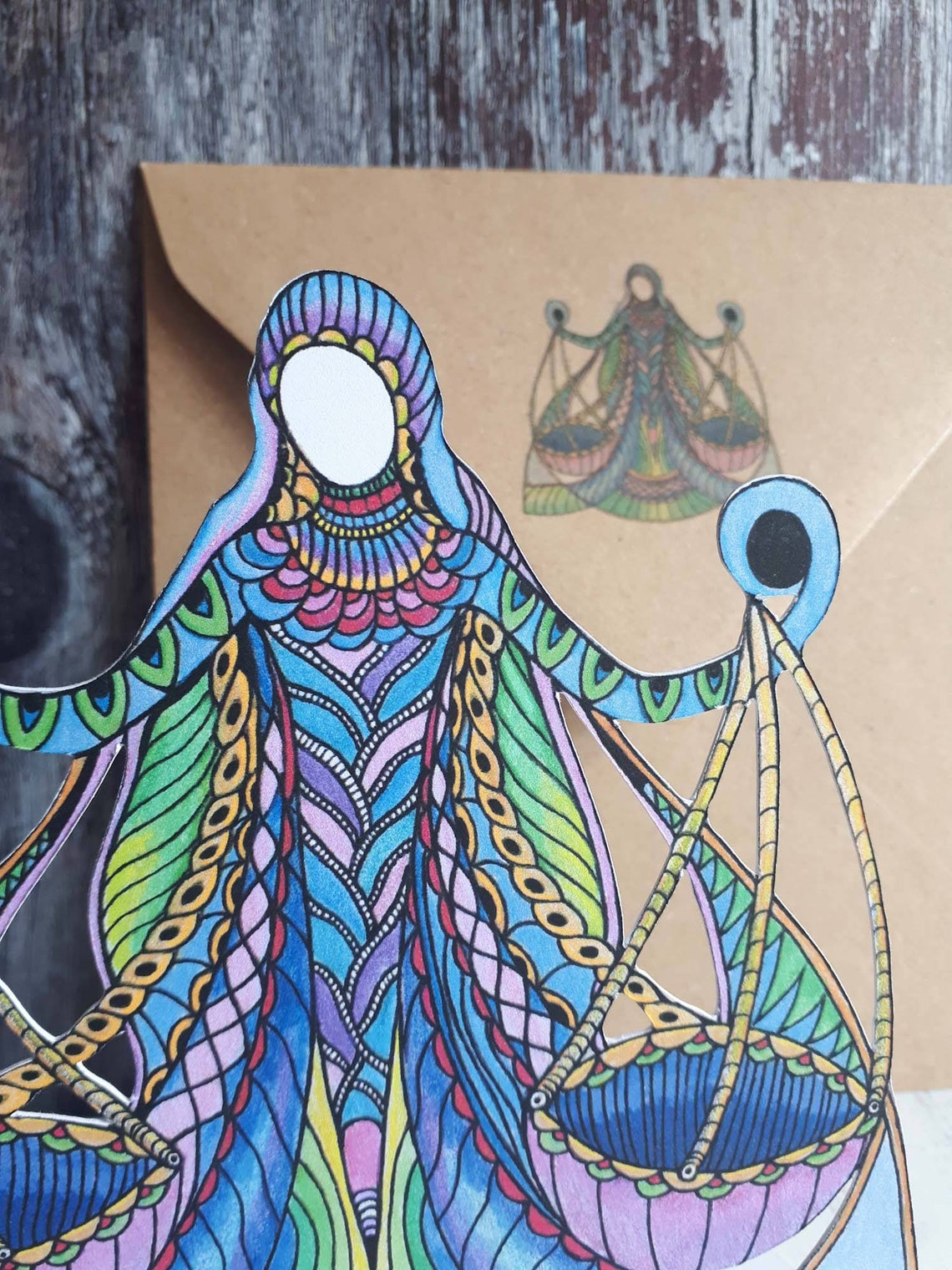 Libra Zodiac Birthday Card - Etsy