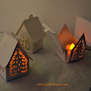 Christmas Paper Lantern Template - Instant Download