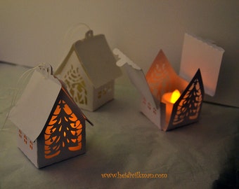 Christmas Paper Lantern Template - Instant Download