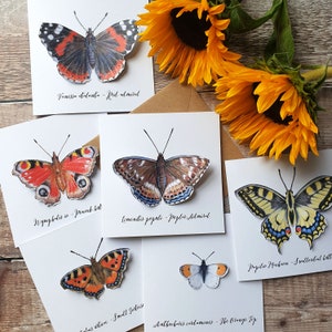 3D Butterfly Pop Up Card: Handmade Watercolor Illustration