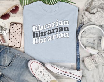 Librarian T-Shirt | Librarian Typography Tee - Unisex