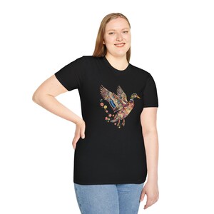 Aesthetic Duck Shirt - Artistic Duck Lover Tee - Vibrant Nature Animal Shirt - Unique Gift for Her image 2