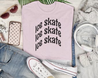 Ice Skate Shirt, Ice Skating T Shirt, Skater Gift Tee, Winter Sports Ice Rink Shirt