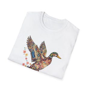 Aesthetic Duck Shirt - Artistic Duck Lover Tee - Vibrant Nature Animal Shirt - Unique Gift for Her image 6