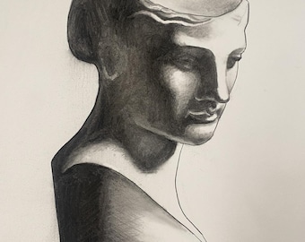 Charles Bargue Reimagining Print: Charcoal Art Print