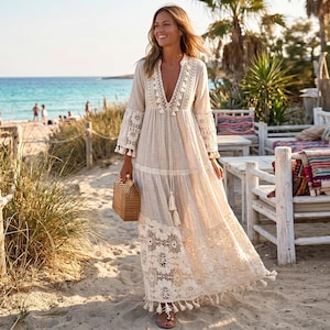 long flowy dresses for beach wedding Flowy Chiffon Blue Rustic A-line Wedding Dresses Beach Wedding Gown, P AlineBridal
