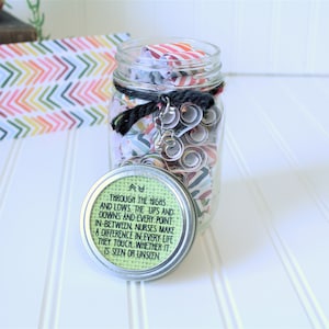 Nurse Gift - Encouragement Gift - Journey Jar - Motivation for Nurses - Daily Quote Jar - Christian Gift - Thank You Gift for Nurses