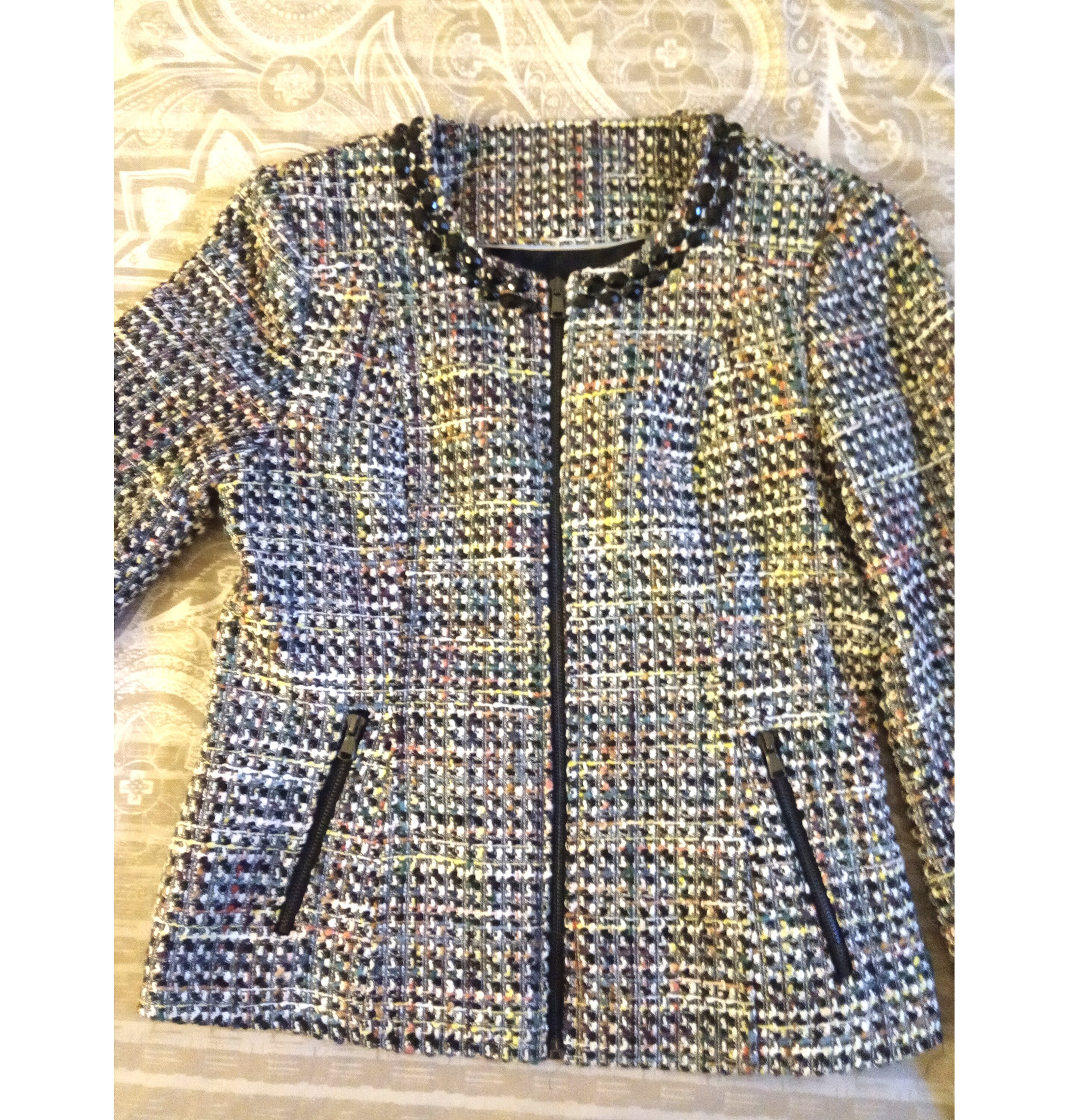 boucle tweed coat