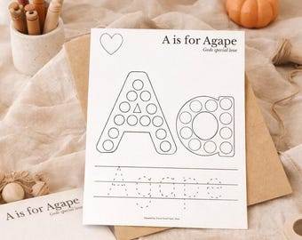 Faith-Based Alphabet Dot Marker Worksheets | Christian ABC Printable | Preschool & Elementary Bible Learning Activity