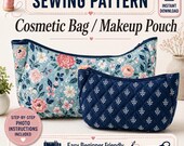 Cosmetic Bag Sewing Pattern | Duo Makeup Pouch (PDF Download)
