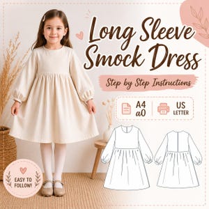 long sleeve smock dress pattern Buy Smock Dress Sewing Patterns Online