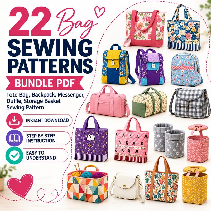 Professional Handbag Pattern Handbag Patterns Bundle - Etsy