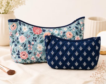 Cosmetic Bag Sewing Pattern | Duo Makeup Pouch (PDF Download)