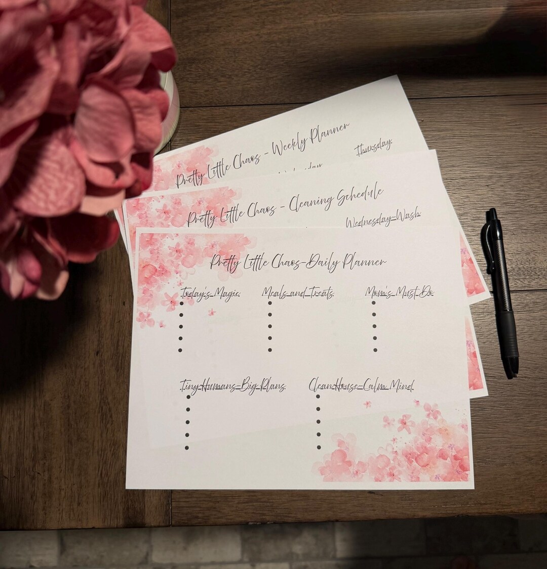 Floral Mom Life Planner | Vintage Daily, Weekly, Cleaning (PDF Download ...
