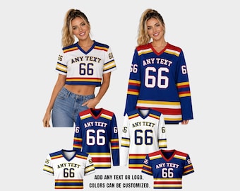 Hockey Romanze inspiriertes Unisex Crop Fußballtrikot, benutzerdefinierte 44 BookTok Reader Geschenk, Bücherwurm, Universitäts-Team-Shirt, Fan Geschenk für Fans