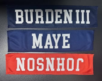 Custom Embroidered Name Patch – Sew-On Jersey Name Tag – Personalized Nameplate for Football Jerseys, Uniforms, Backpacks