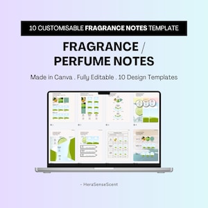 10 modelos personalizáveis de notas olfativas