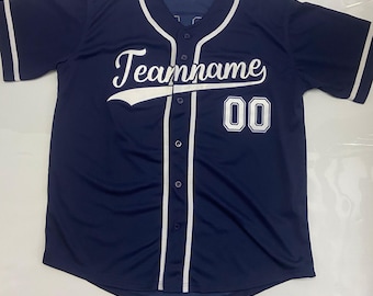 Custom Name Number Baseball Jersey, Personalized Button Down Sports Uniform, Custom Team Logo Shirt Multiple Color Baseball Gift for Family