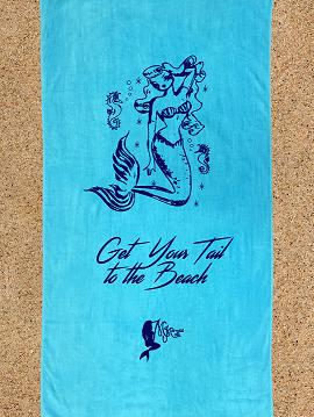 Beach Towel Mermaid Mermaid Beach Towel USA Seller Cotton Etsy