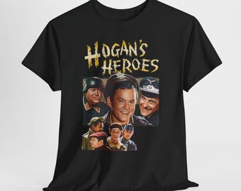 Hogan's Heroes Retro Comedy TV Show Men's Navy Black Tees T-Shirt Size S-5XL