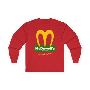 McDowell's Restaurant Logo Long Sleeve Tee – Coming to America Queens NY Shirt