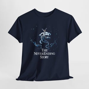 Maglietta da uomo blu navy e nera del film La storia infinita, taglia S-5XL