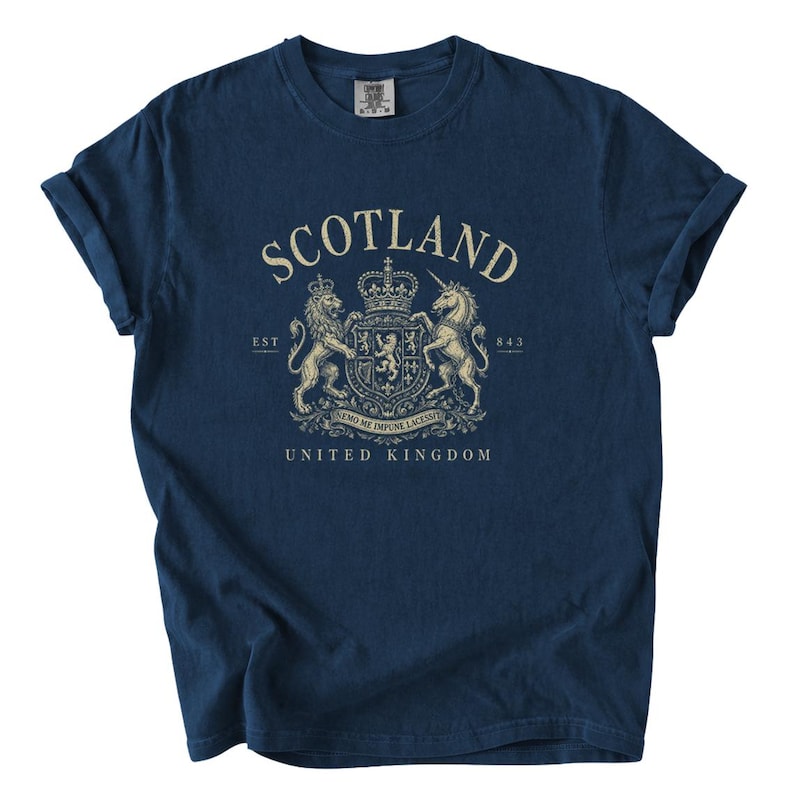 Scotland Vintage Crest Shirt, Scottish Heritage Tee, Scotland Comfort Colors Tshirt, United Kingdom Travel Graphic Shirt, Retro Souvenir Tee image 6