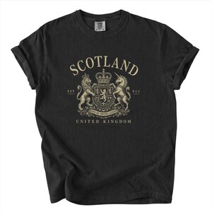 Scotland Vintage Crest Shirt, Scottish Heritage Tee, Scotland Comfort Colors Tshirt, United Kingdom Travel Graphic Shirt, Retro Souvenir Tee image 2