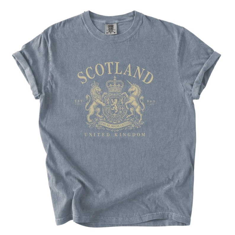 Scotland Vintage Crest Shirt, Scottish Heritage Tee, Scotland Comfort Colors Tshirt, United Kingdom Travel Graphic Shirt, Retro Souvenir Tee image 9