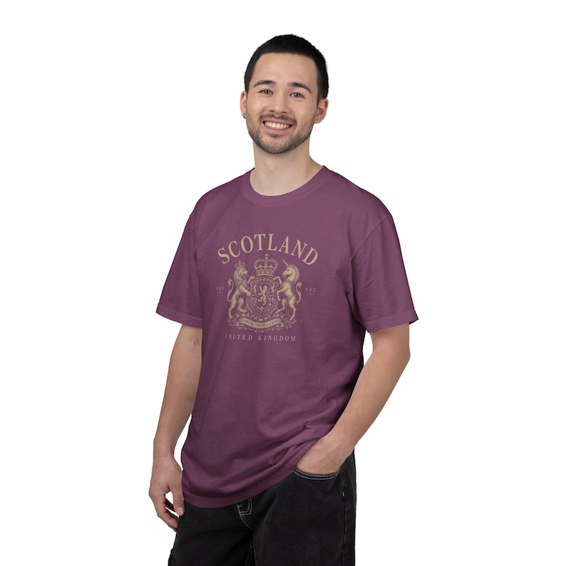 Scotland Vintage Crest Shirt, Scottish Heritage Tee, Scotland Comfort Colors Tshirt, United Kingdom Travel Graphic Shirt, Retro Souvenir Tee image 8