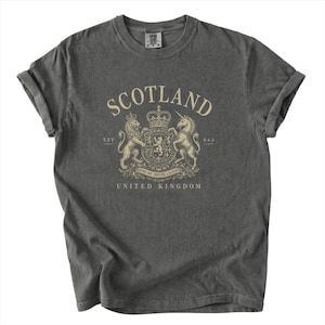 Scotland Vintage Crest Shirt, Scottish Heritage Tee, Scotland Comfort Colors Tshirt, United Kingdom Travel Graphic Shirt, Retro Souvenir Tee image 4