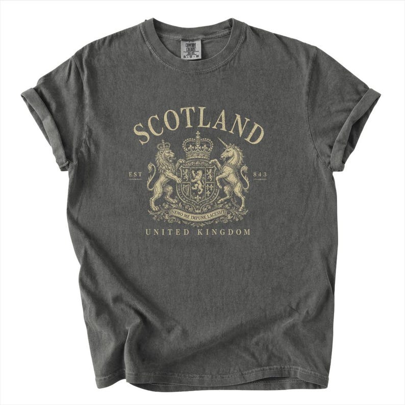 Scotland Vintage Crest Shirt, Scottish Heritage Tee, Scotland Comfort Colors Tshirt, United Kingdom Travel Graphic Shirt, Retro Souvenir Tee image 4