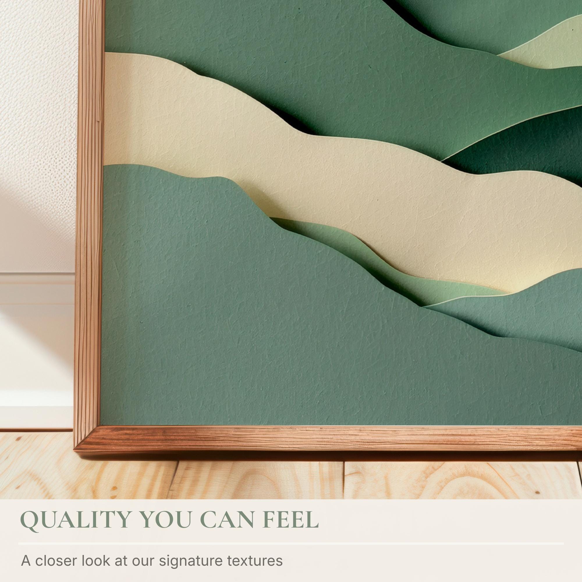 Japandi Wall Art Set of 3 - Sage Green Wabi Sabi Prints, 3D Paper Cut ...