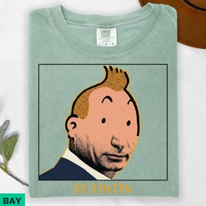 Putintin Parody Cartoon Shirt, Fun Political Meme T-Shirt, Funny Comfort Colors Tee for Men Women, Russian Satirical Humor Gift image 13