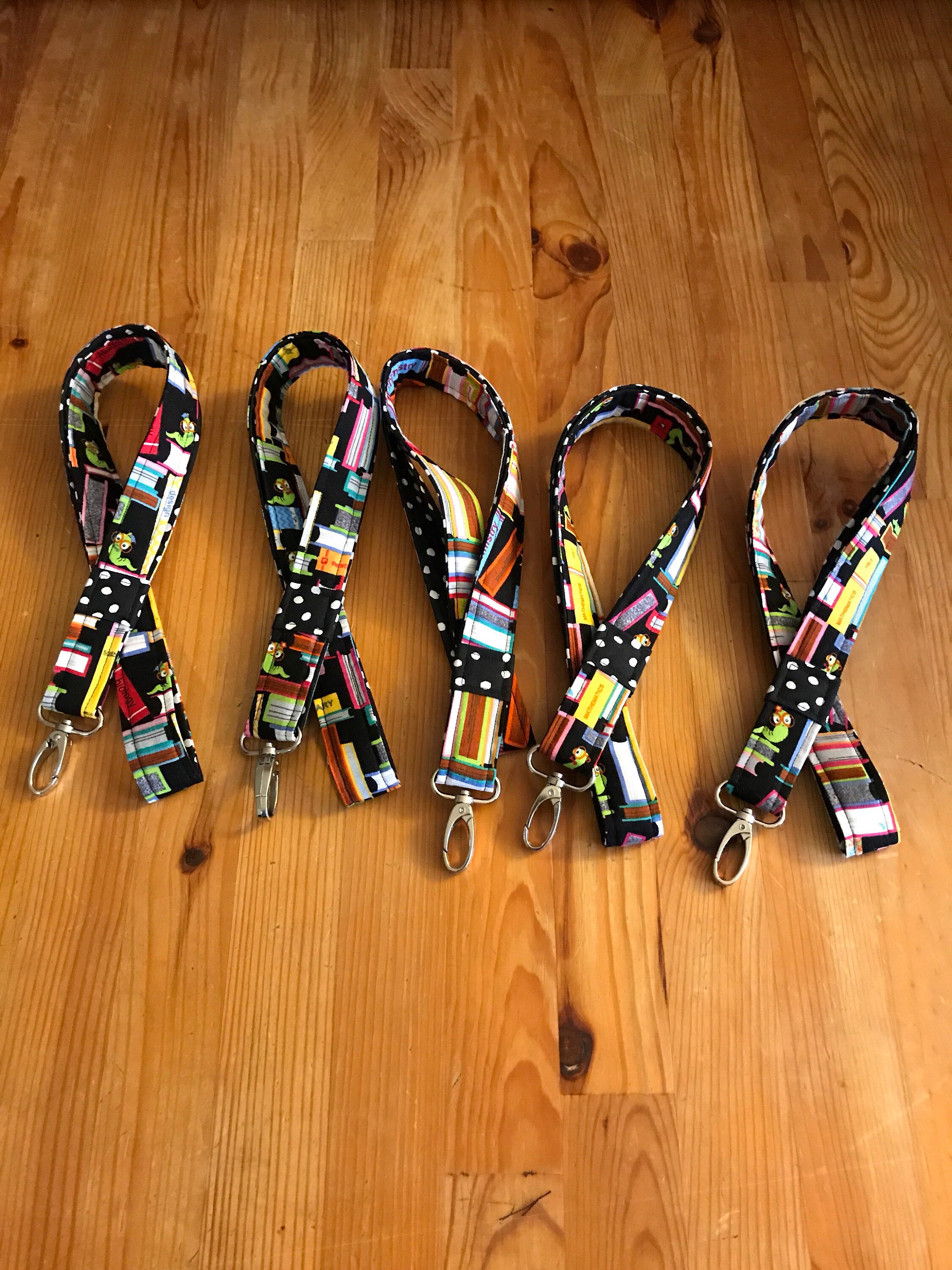 Teacher lanyard book lanyard bookworm librarian lanyard Etsy