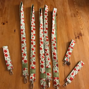 Poppy lanyards, teacher lanyard, floral