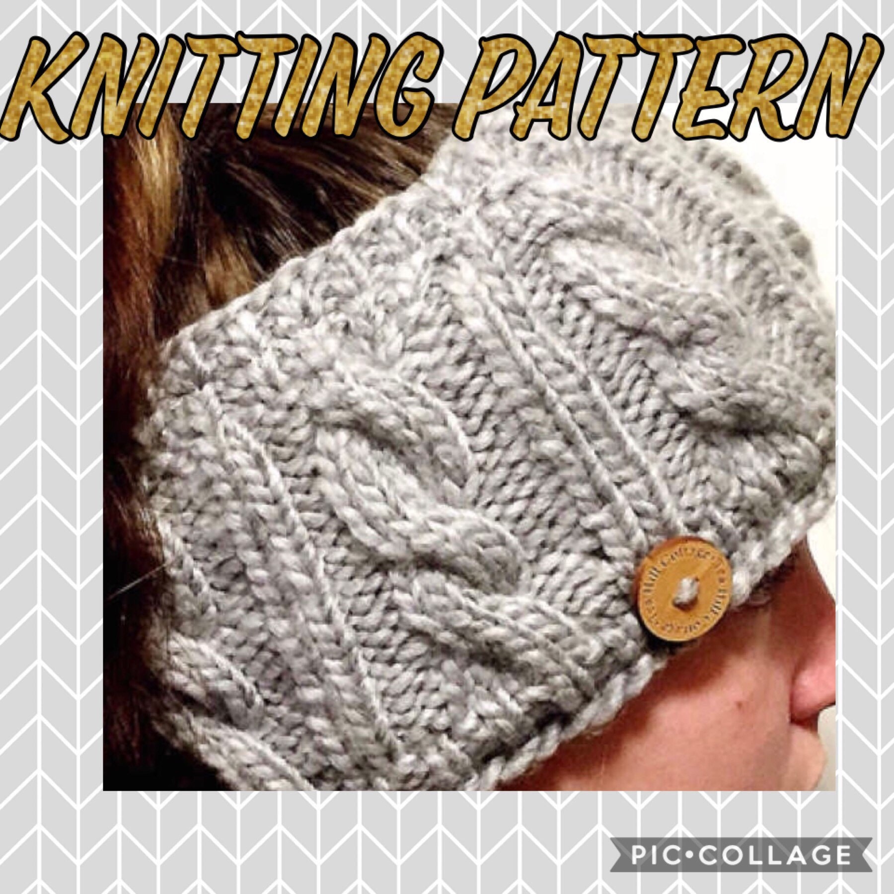 Knitting Pattern Cable Knit Ear Warmer Pattern Fleece lined Etsy