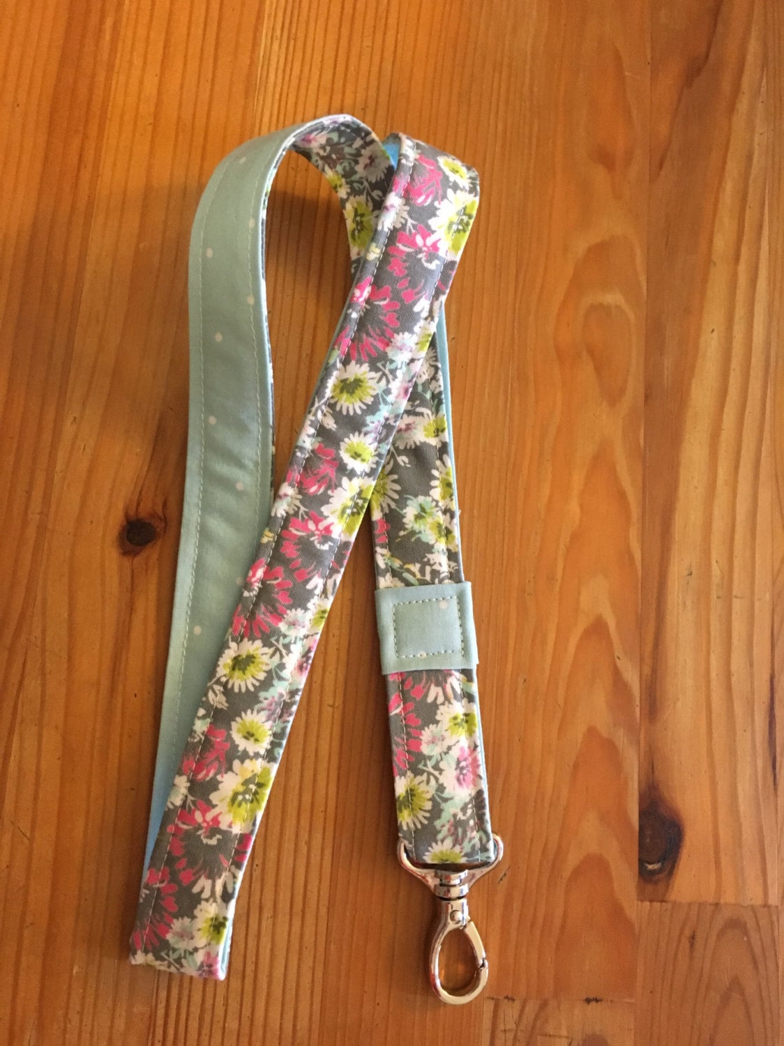 Floral lanyards teacher lanyard gray lanyard teacher gift Etsy