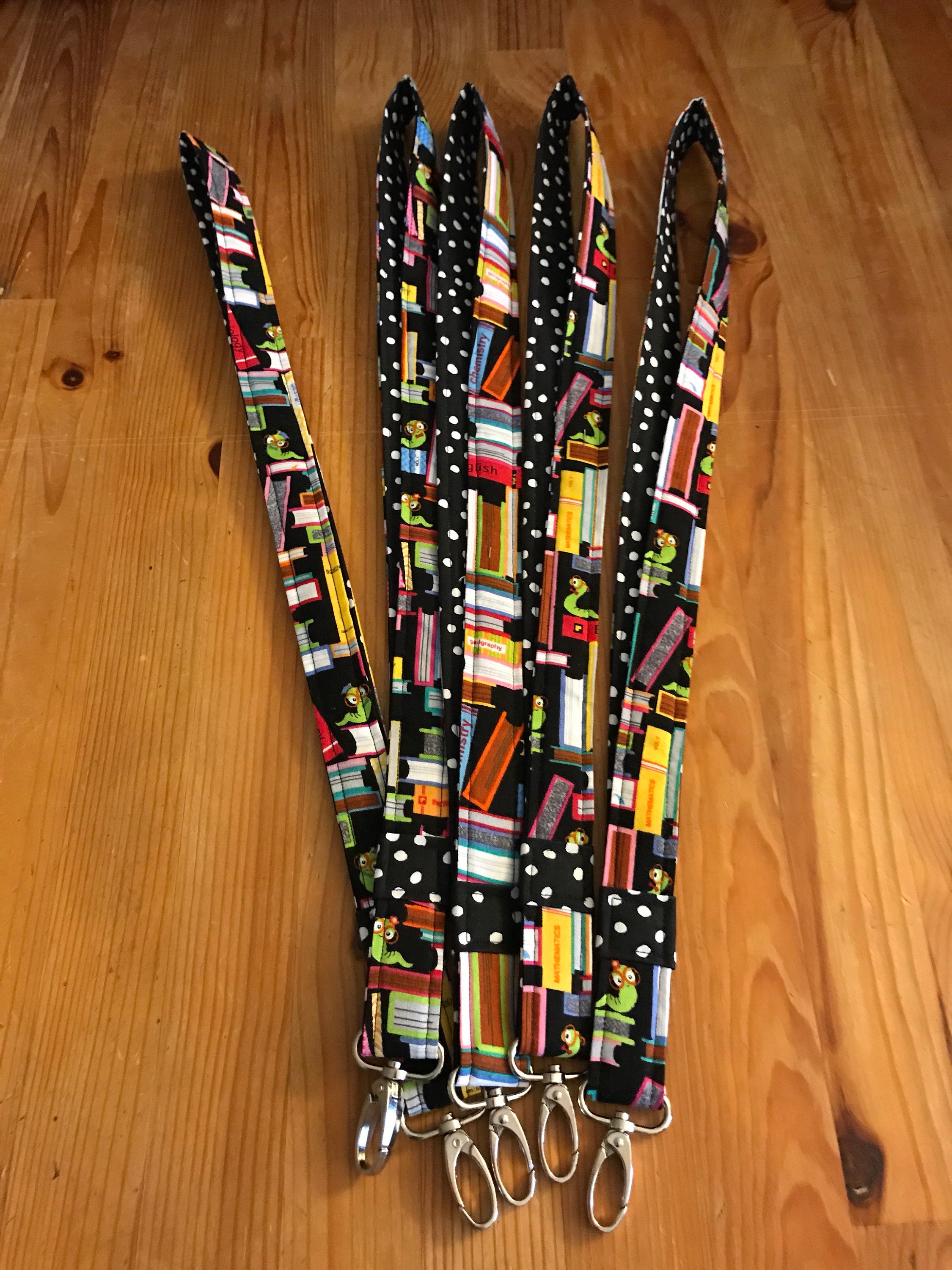 Teacher lanyard book lanyard bookworm librarian lanyard Etsy