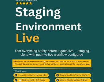 WordPress Staging Environment Setup, Safe Clone Site, Push to Live Workflow, Dev Test Server, WP Migration Tool