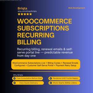 WooCommerce Subscriptions Setup, Recurring Billing Configuration, Automated Renewal Emails, Subscription Management Service