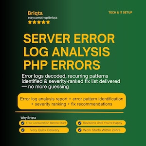 Server Error Log Analysis Report, Error Log Review, Recurring Issue Detection, Priority Fix Recommendations
