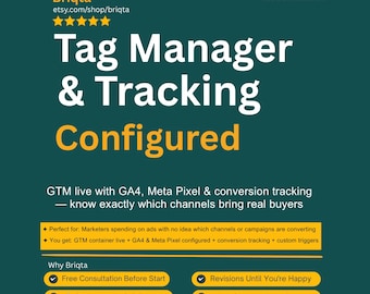 Google Tag Manager Setup GTM, GA4 Integration, Facebook Pixel, Conversion Tracking, Scroll Triggers, E-commerce Tracking