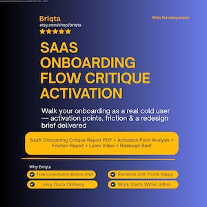 SaaS Onboarding UX Audit, User Journey Review, Video Report (PDF)