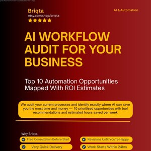 AI Workflow Audit for Business, Map Repetitive Tasks, Identify 10 AI Automation Opportunities, Process Optimization Report