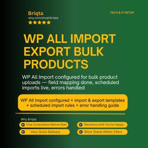 WP All Import Export Setup, Bulk Product Import, Configure WP All Import Pro, WordPress CSV Import, User Page Import Service