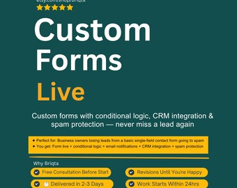 Gravity Forms Setup, CF7 Custom Forms, Conditional Logic, Email Notifications, CRM Integration, WordPress Form Builder