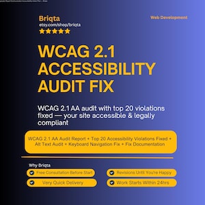 Accessibility Audit WCAG Fix, WCAG 2.1 AA Compliance Report, Top 20 Violation Fixes, Website Accessibility Testing