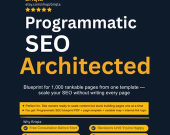 Programmatic SEO Blueprint, 1000 Pages Architecture, Auto-Generated Content System, SEO Template Strategy, Mass Page Creation